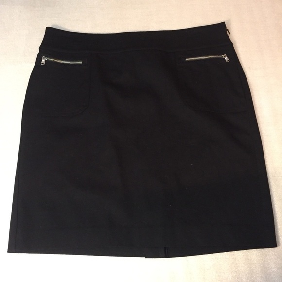Rare Ralph Lauren Career Petite Black 10P Pencil Skirt Cotton Stretch Career - Picture 1 of 10